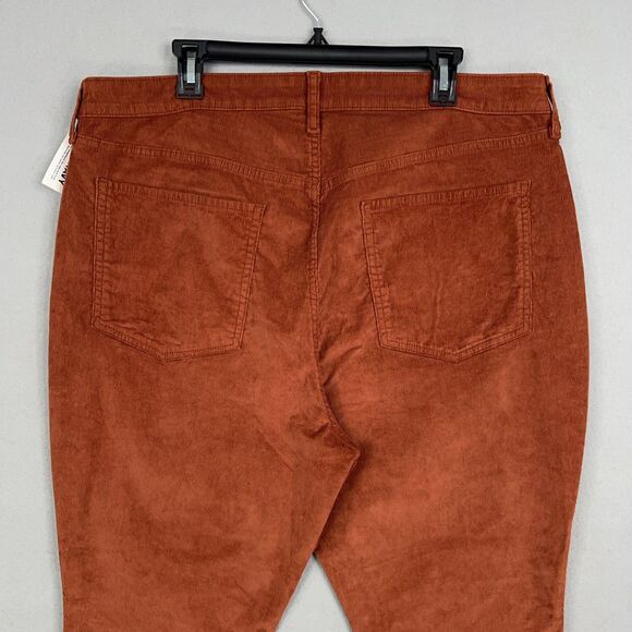 Old Navy Pants Womens 18 Brown High Rise OG Straight Corduroy Academia Preppy - Picture 7 of 16